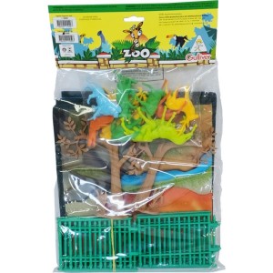 Miniatura Colecionavel Zoologico Playset Tapete G 20p-115619-39857