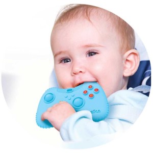 Mordedor Infantil Controle Gamepad Azul-114231-35807