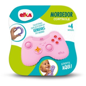 Mordedor Infantil Controle Gamepad Rosa-114230-47657