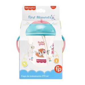 Copo De Treinamento Com Canudo First Moments - Rosa Pink Lemonade-BB1017-27751