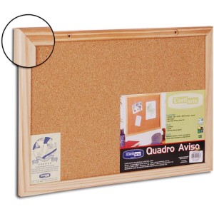 Quadro Aviso Moldura Madeira Cortica Standard 060x045cm-113293-27142