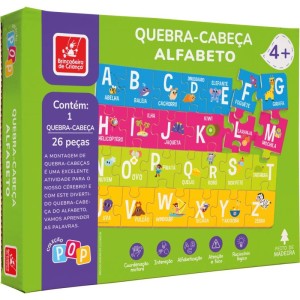 Quebra-cabeca Madeira Alfabeto 26pcs-115575-22856