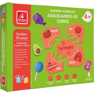 Quebra-cabeca Madeira Associando As Cores 30pcs-115574-48110