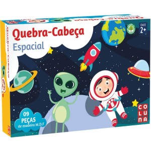 Quebra-cabeca Madeira Espacial 9 Pecas 24x16x5cm-115407-12288