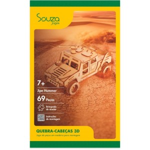 Quebra-cabeca Madeira Jipe Hummer 3d 69pcs-115603-97071