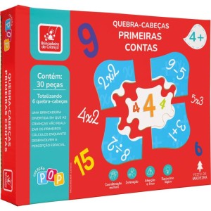 Quebra-cabeca Madeira Primeiras Contas 30pcs-115576-74653