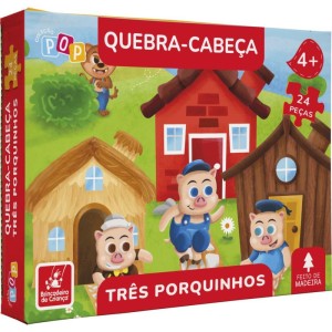 Quebra-cabeca Madeira Tres Porquinhos 24pcs-115580-38527