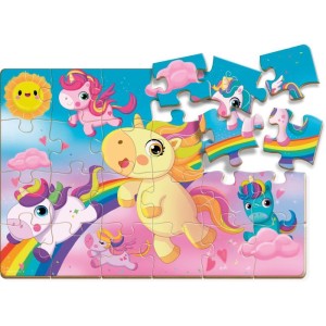 Quebra-cabeca Madeira Unicornios 24pcs-115581-58866