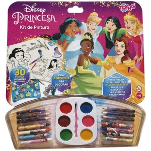 Maleta Para Pintura Princesas Kit Pintura C/adesiv-114280-77887