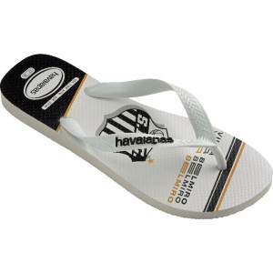 Chinelo Havaianas Licenciado Top Santos 37/8 Branco-116075-17177