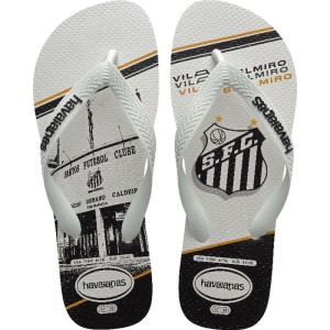 Chinelo Havaianas Licenciado Top Santos 37/8 Branco-116075-21324