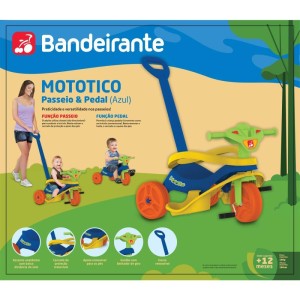 Triciclo Mototico Passeio/pedal Azul-115266-22064