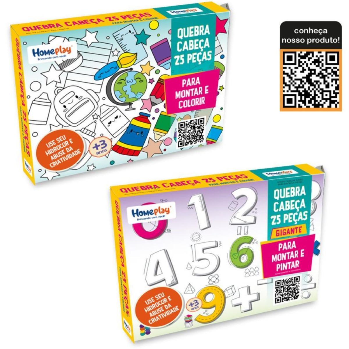 Quebra-cabeca Cartonado Jumbo 25pcs Para Colorir (s)-114256-33835