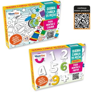 Quebra-cabeca Cartonado Jumbo 25pcs Para Colorir (s)-114256-33835