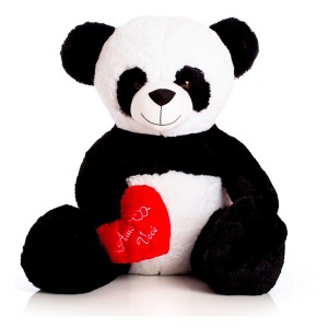 Urso De Pelucia Panda Coracao 65cm-374