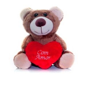 Urso De Pelúcia Doce Encanto Marrom 17cm-162d