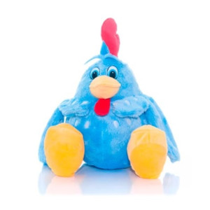 Galinha De Pelúcia Azul 35cm