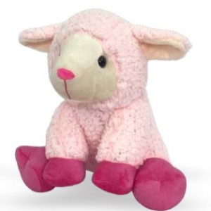 Ovelhinha Rosa De Pelúcia Filhotes 25cm