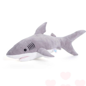 Tubarão Cinza De Pelúcia 55cm