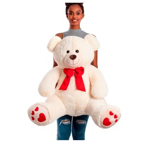 Urso De Pelúcia Edu Pessego 70cm Sentado E 95cm Em Pé-428a