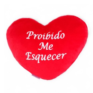 Almofada Coração Proibido Esquecer 28cm