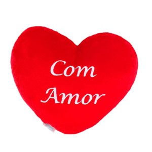 Almofada Coração Com Amor 28cm