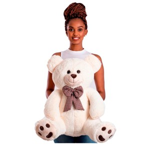 Urso De Pelucia Xavier Pessego 55cm Sentado E 75cm Em Pe