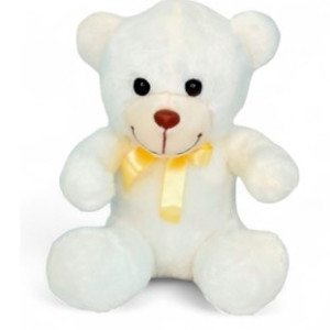 Urso Pelúcia Nicho Pêssego Sem Fita 24cm