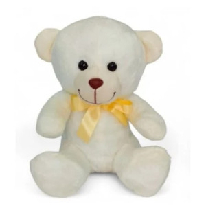 Urso Pelúcia Nicho Pêssego Sem Fita 28cm