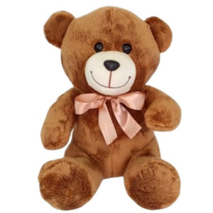 Urso Pelúcia Nicho Marrom Sem Fita 28cm