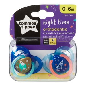 Chupeta Night Time 2 Und 0-6 M - Marinho Com Azul-TT011-56482