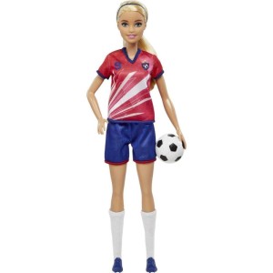 Barbie Profissoes Boneca Futebol Uniforme Nº 9-115062-84658