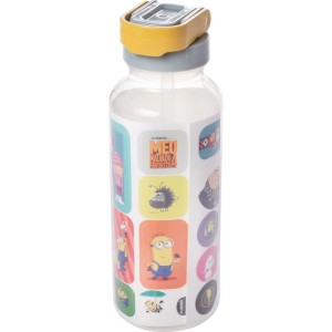 Garrafa Plastica Minions Tampa Autom. 600ml (s)-114477-47497