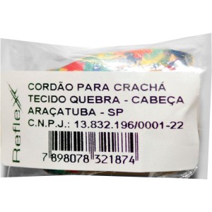 Cordao Para Cracha Tecido Quebra Cabeça Tea-116617-31801