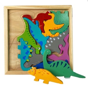 Brinquedo Pedagogico Madeira Colecione E Encaixe Dinos-114192-25569