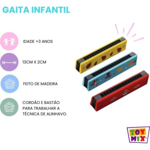 Instrumento Musical Gaita Infantil 14cm (s)-114205-24105