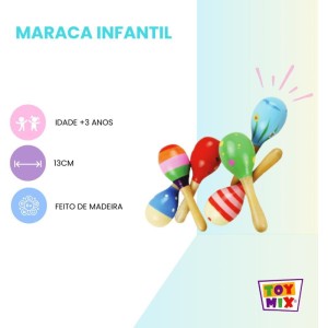 Instrumento Musical Maraca Infantil 13cm (s)-114206-76497