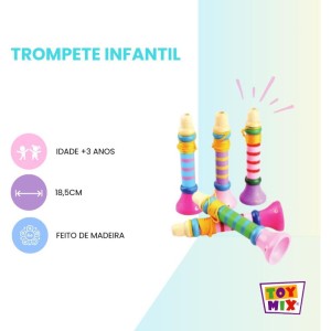 Instrumento Musical Trompete Infantil 18,5cm (s)-114204-26031