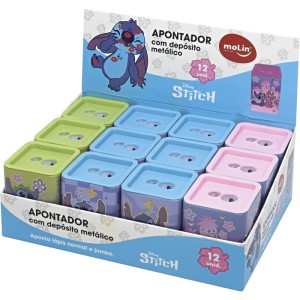 Apontador Com Deposito 2 Furos Stitch Quadrado Metalico 4mod-116910-47380