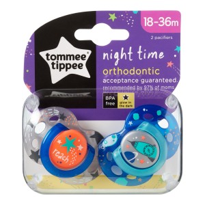 Chupeta Night Time 2 Und 18-36 M - Cinza Com Azul-TT016-83450