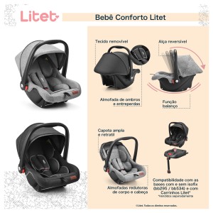 Bebe Conforto Litet Cinza Mescla-BB385-19531