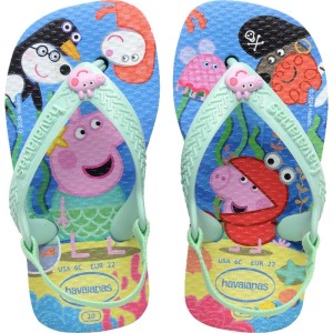 Chinelo Havaianas Infantil Baby Peppa Pig 20 Azul Lavanda-116088-33920