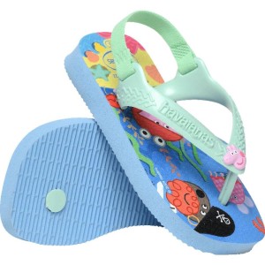 Chinelo Havaianas Infantil Baby Peppa Pig 20 Azul Lavanda-116088-73200