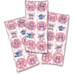 Adesivos Decorados Stitch Angel Rosa 9,5x23cm-116638-65207