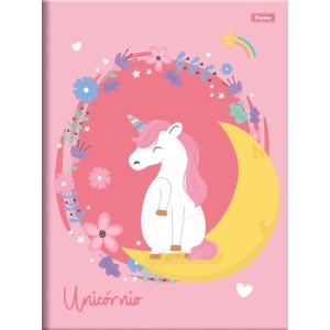 Caderno Brochura 1/4 Capa Dura Unicornio 80fls.-096273-26492