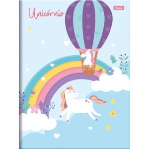 Caderno Brochura 1/4 Capa Dura Unicornio 80fls.-096273-69433