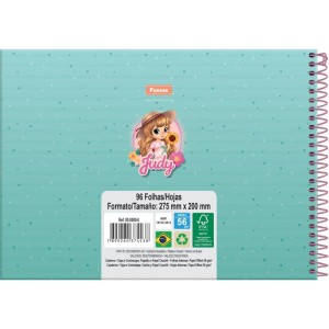 Caderno Desenho Univ Capa Dura Judy 80fls.-087167-49056