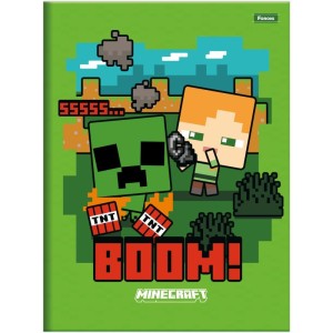 Caderno Brochurao Capa Dura Minecraft 80fls-116682-37944