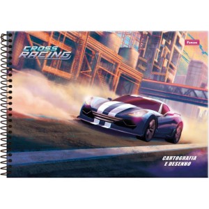 Caderno Desenho Univ Capa Dura Cross Racing 80f-116703-63166