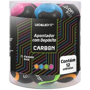Apontador Com Deposito Carbon Line Bola 4 Cores-114565-26488